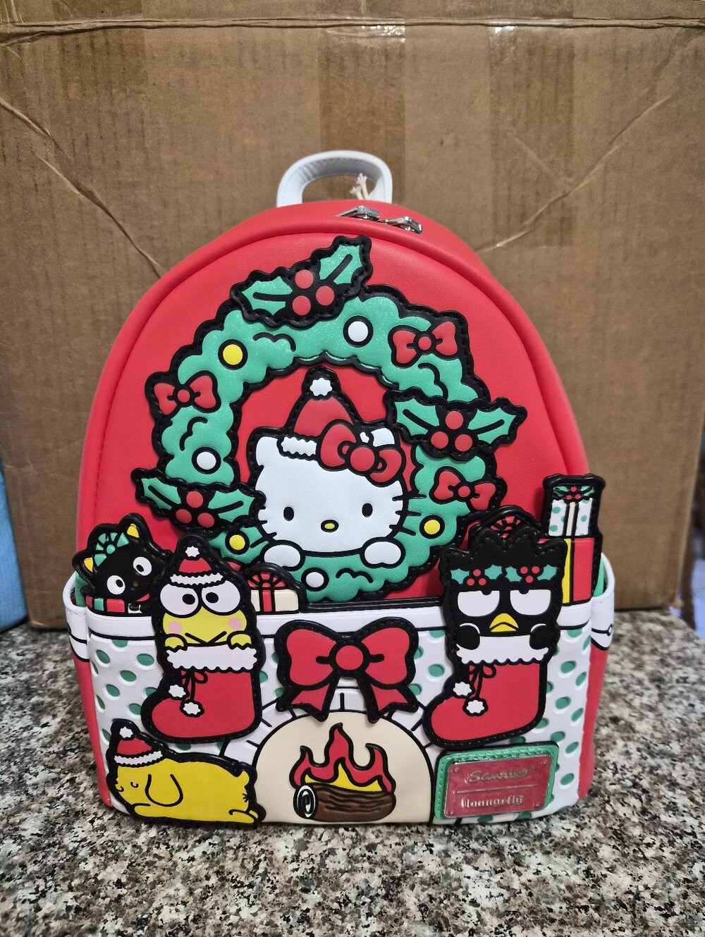 Loungefly Hello Kitty And Friends Holiday Mini Backpack - Red & Green